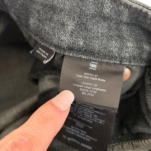 G-Star Raw Air Defence Skinny Moto Gray Jeans Sz 27x32 - Picture 3 of 9